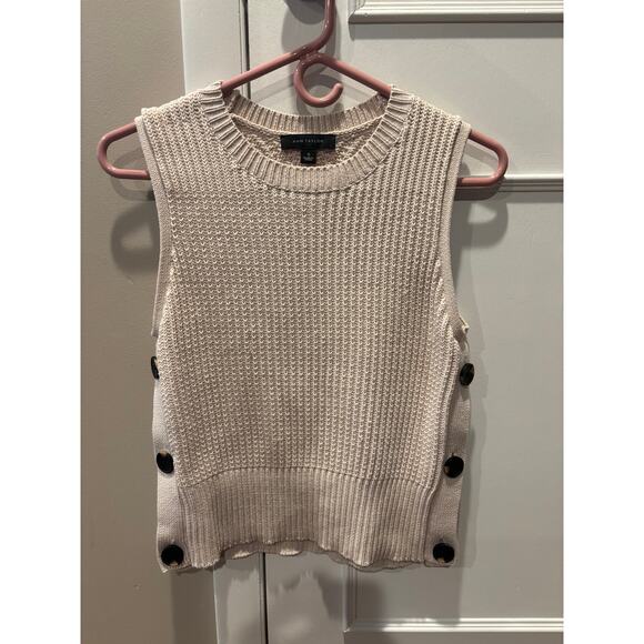 Ann Taylor Tan Relax-Fit Sleeveless Sweater Vest - Picture 1 of 6